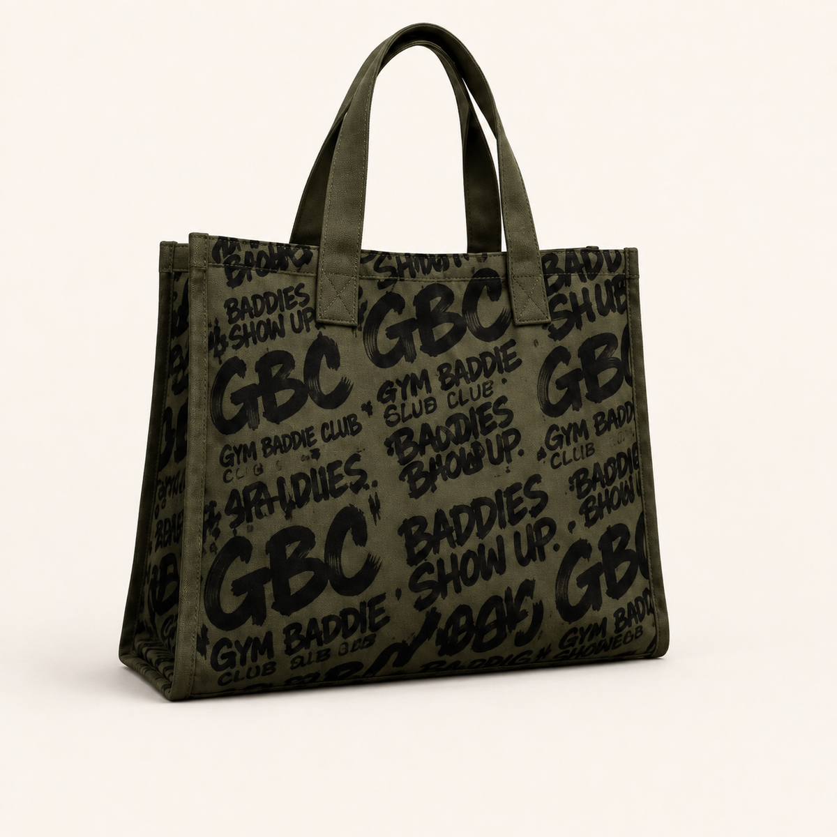 GBC Graffiti Oversized Tote – Olive