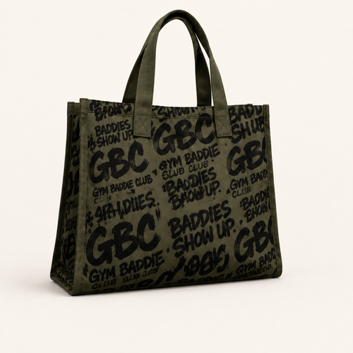 GBC Graffiti Oversized Tote – Olive